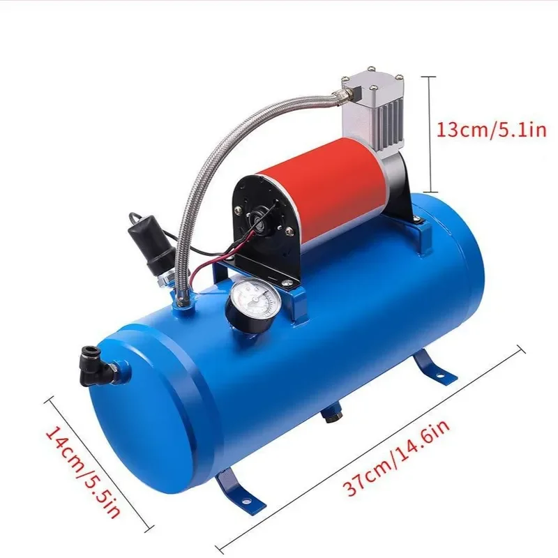 For Multifunctional 24V Car Horn Compressor Pump Inflator Air Compressor Car Pump Silent Design