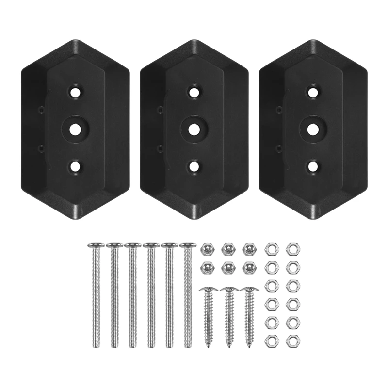 스케이트 보드 랙 3 팩 벽 마운트 스케이트 보드 홀더 스케이트 보드 데크 디스플레이 및 보관을위한 스케이트 보드 옷걸이
