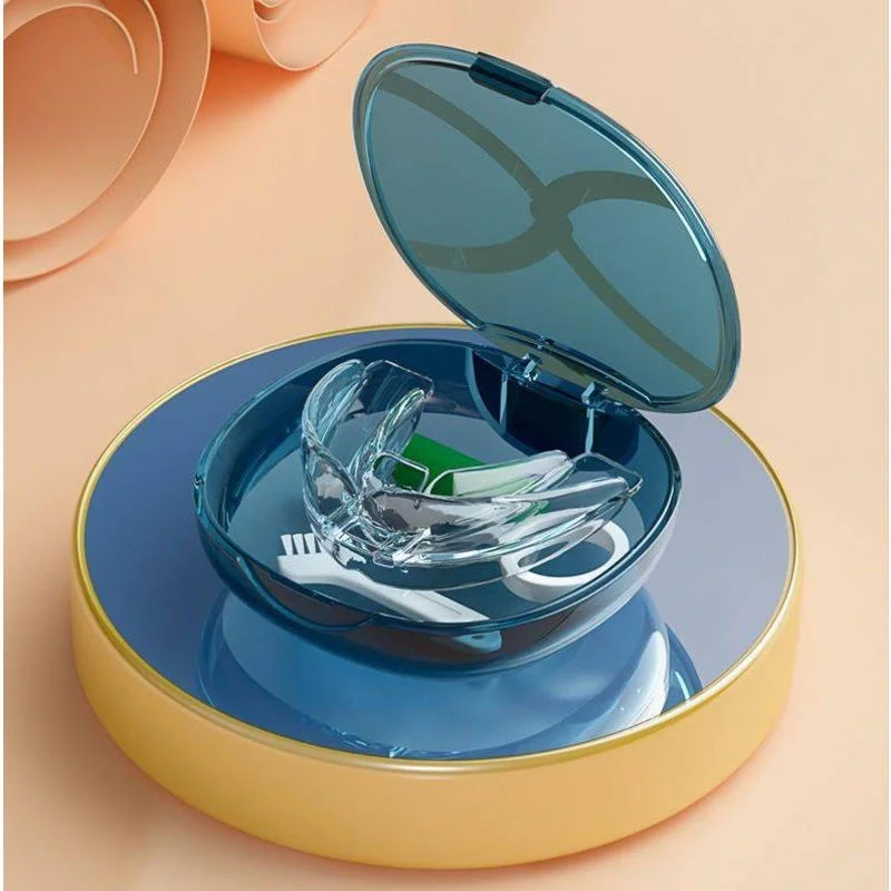 1PCS Portable Denture Box Full Denture Soaking Case with Mirror Plastic Container Partial Denture Storage Box