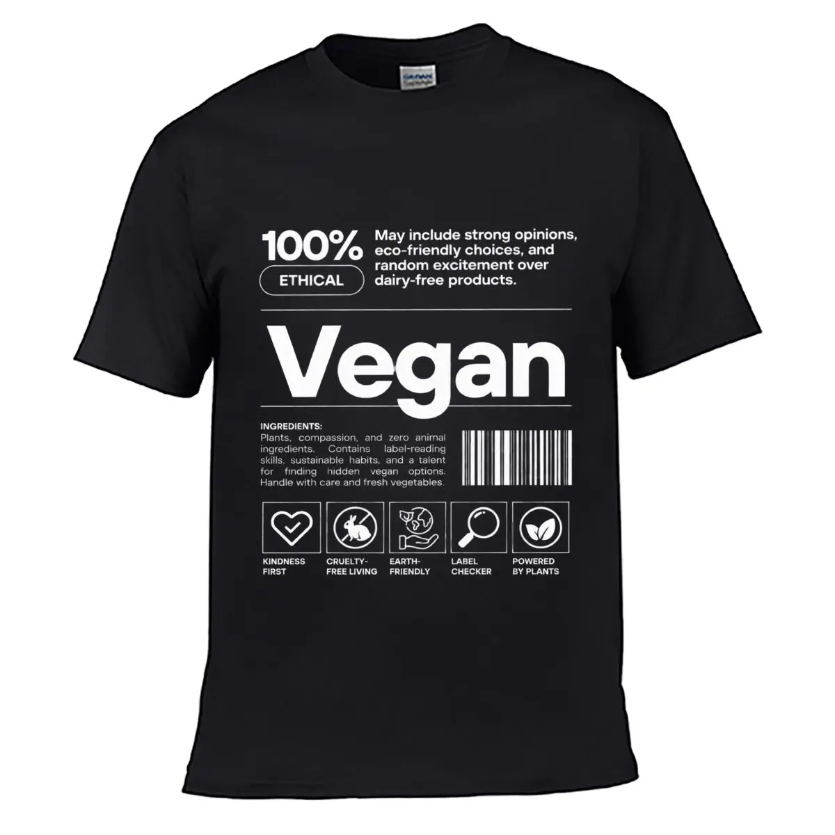 Vegan Ethical Plant Based Herbivore Design Loose Casual Tee