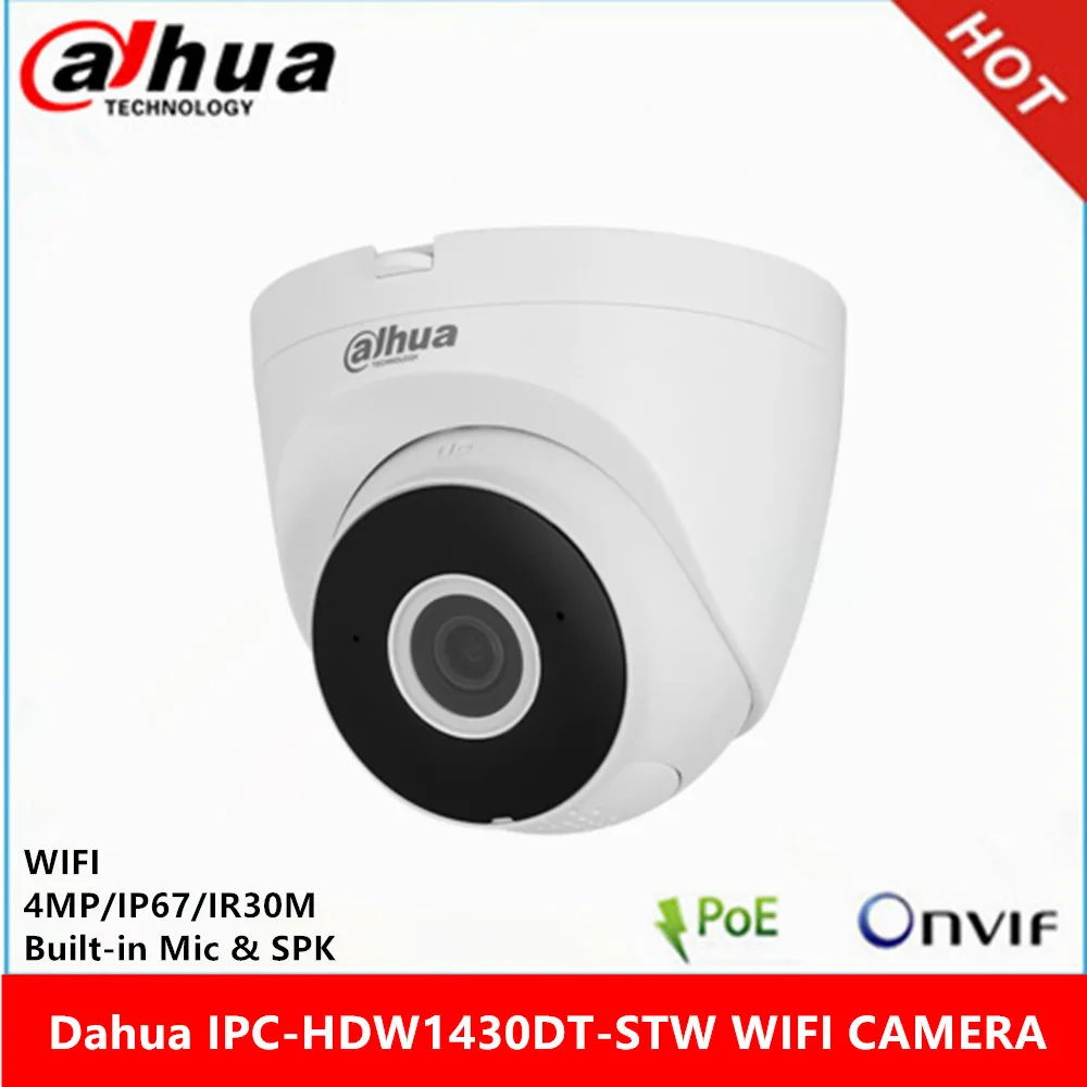 Dahua IPC-HDW1430DT-STW 4MP IP Camera IR30M IP67 built-in MIC & SPK Bullet Wi-Fi Network WIFI Camera