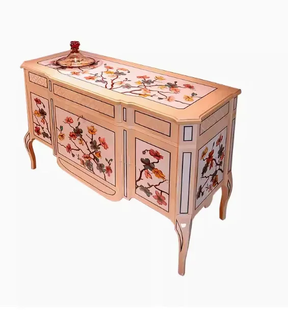 

Французский входной шкаф с резьбой из цельного дерева, европейский паркет в виде ракушки, обеденный боковой шкаф, шкафчик для чайной спальни