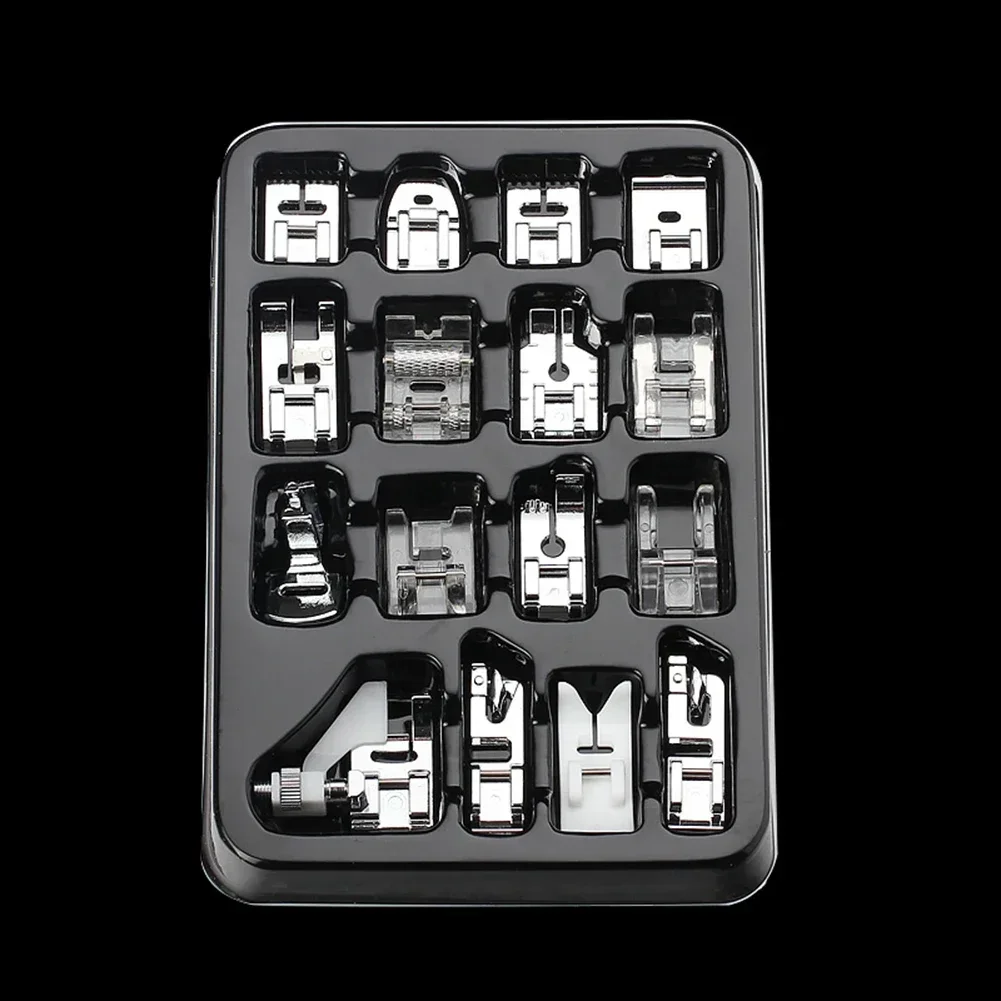 Sewing Machine Presser Feet Kit Universal 16pcs Feet Set With Clear Case For Brother Singer Janome Sewing Accessories