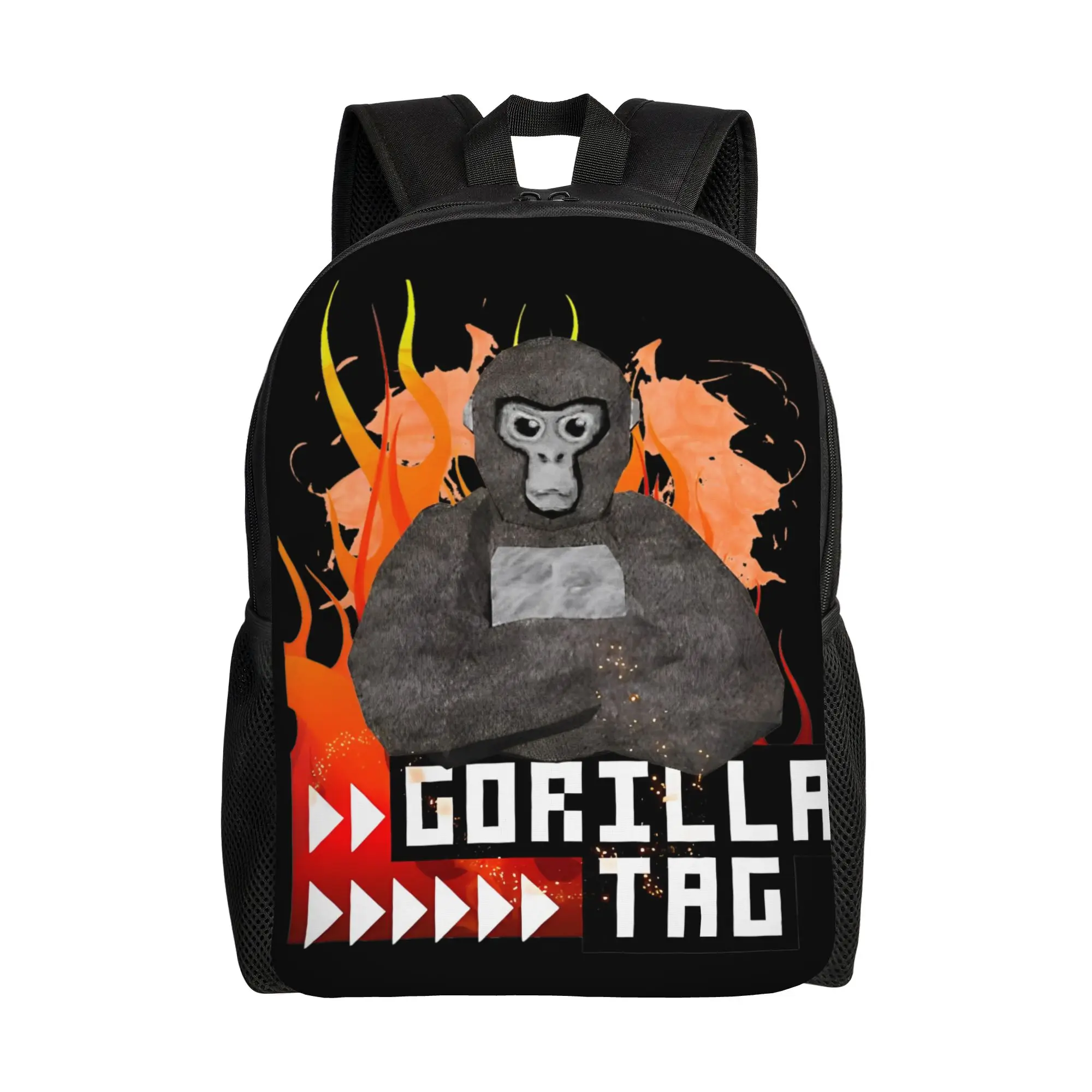 

Рюкзак Gorilla Tag Fire для мужчин и женщин, повседневный, для школы, работы, путешествий, с принтом обезьян, для ноутбука, холщовый, спортивный