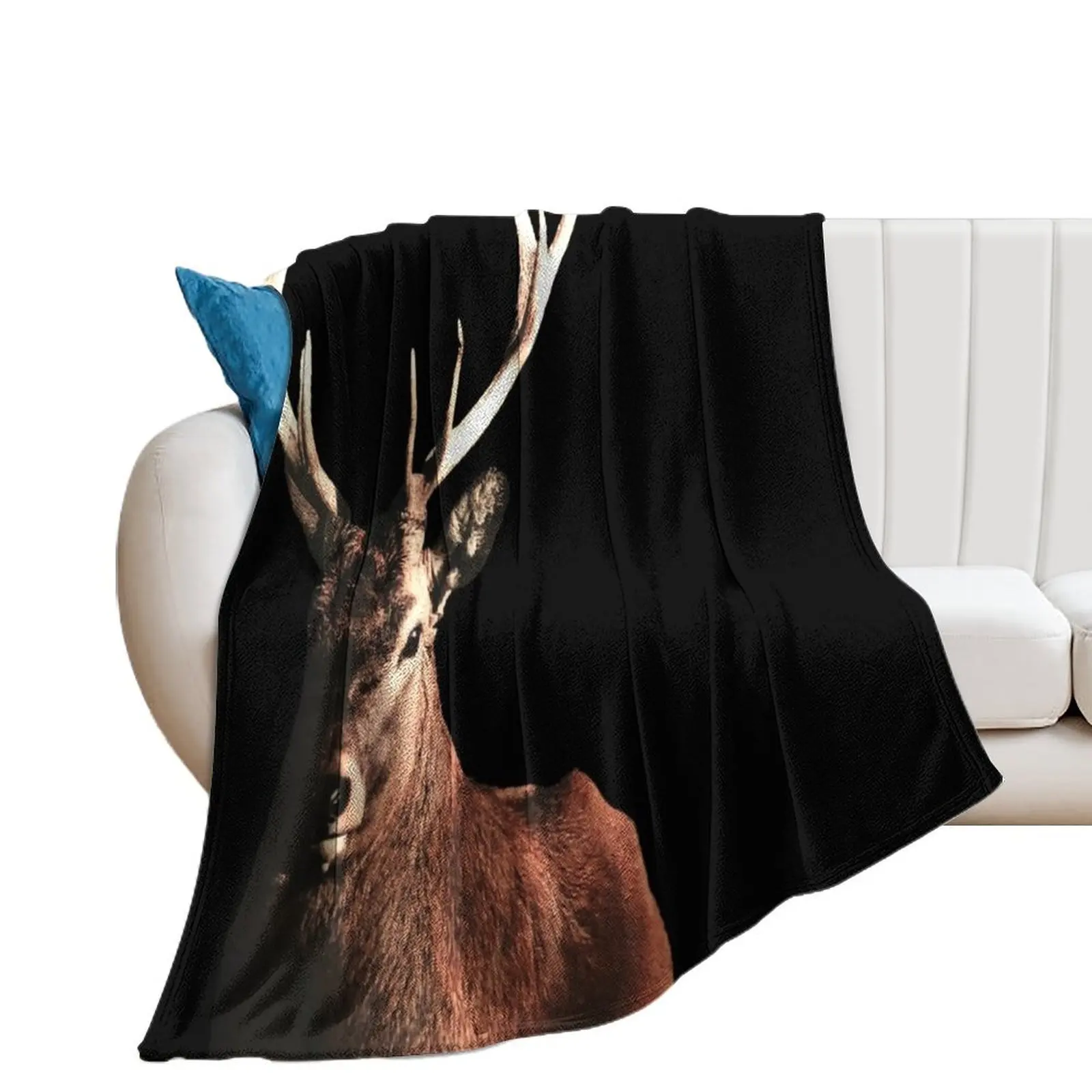 Buff Deer - Lindy Focus Icon Throw Blanket Decoratives manga Picnic Beautifuls Blankets