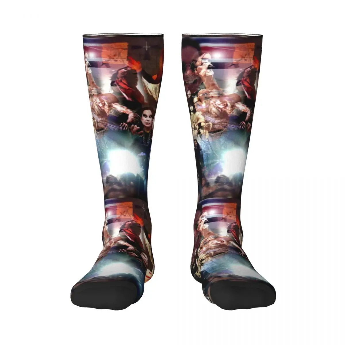 Custom Women Ozzy Osbourne Prince Of Darkness Stockings 3D Printed Heavy Metal Band Rock Knee High Tube Socks