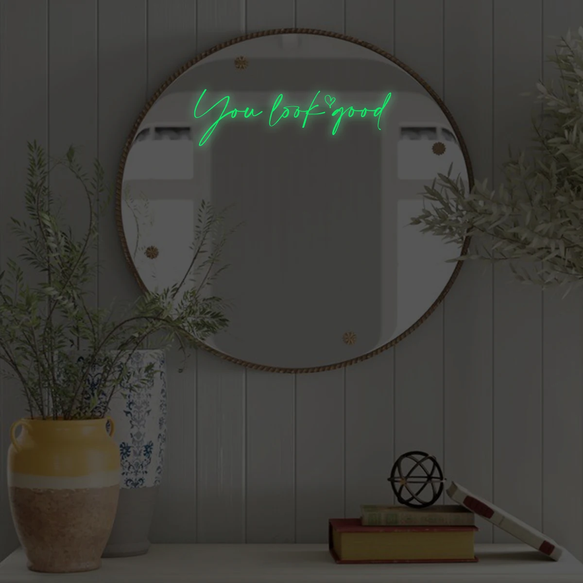 1pc home decor you look love good luminous mirror sticker fluorescence sticker Wall Sticker Wall Decal Sticker Home Decor