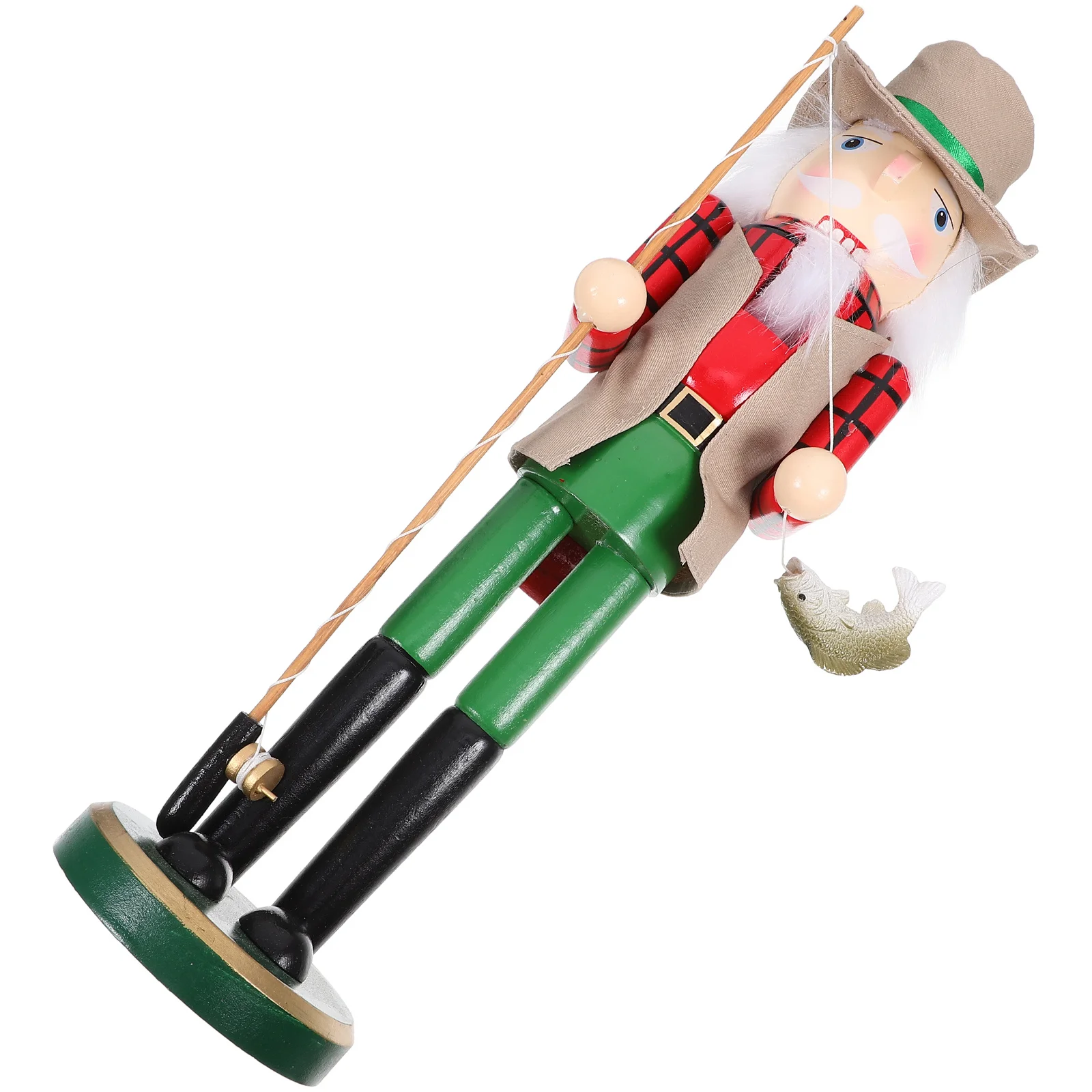 

Wooden Nutcracker Christmas Decor Small Figure Home Decoration Craft Xmas Ornament Desktop Holiday Display Gift