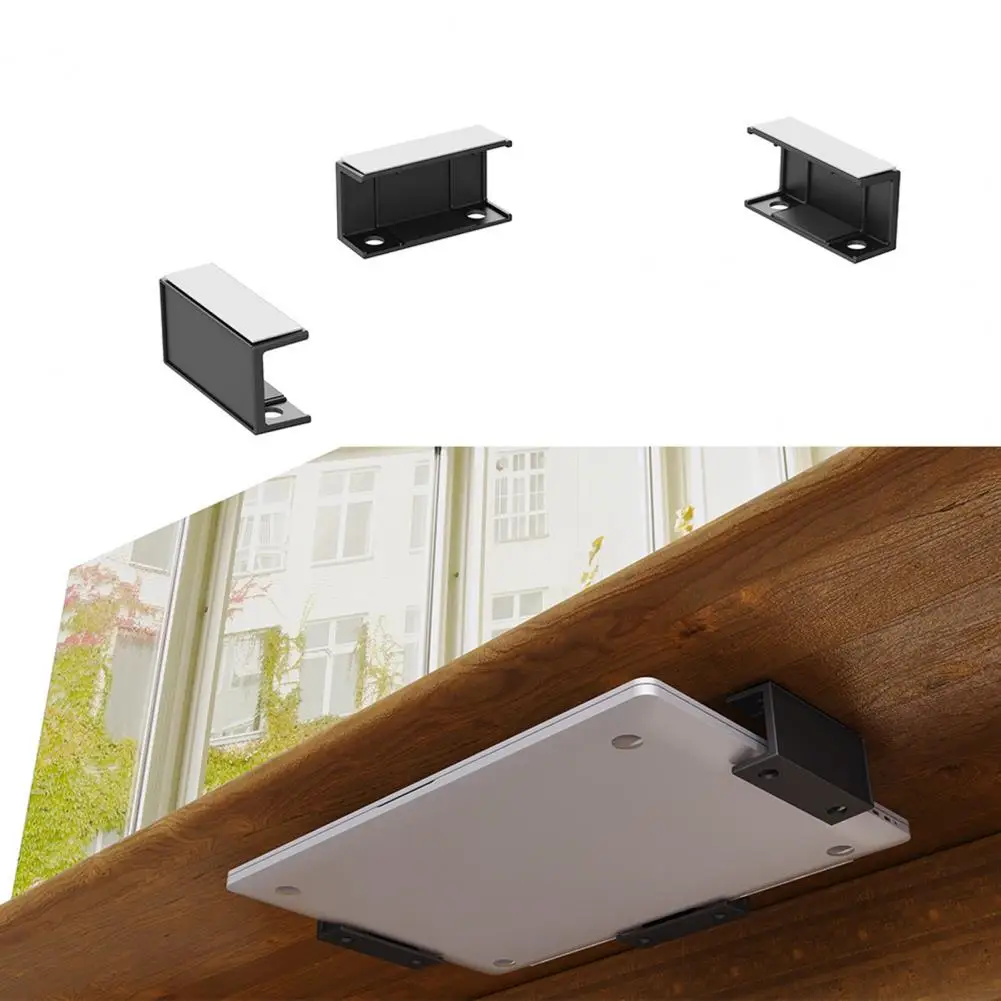 

3Pcs/Set Wall Mount Laptop Holder Invisible Plastic Bracket Mounted On Table Back Keyboards Wi-Fi Router Holder Office Supplies