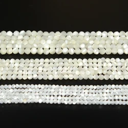 Natural Mother Of Pearl / MOP Faceted Round Beads 2mm,3mm,4mmïžFine Jewelry Making, DIY Bracelet And Necklace