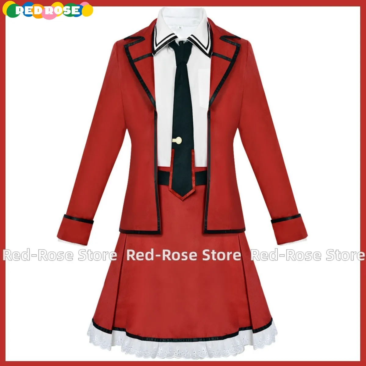 Disfraz de Cosplay de Anime Kotori Itsuka para mujer, traje de fiesta de Navidad Sexy, peluca de comandante Ratatoskr, falda de uniforme Jk rojo