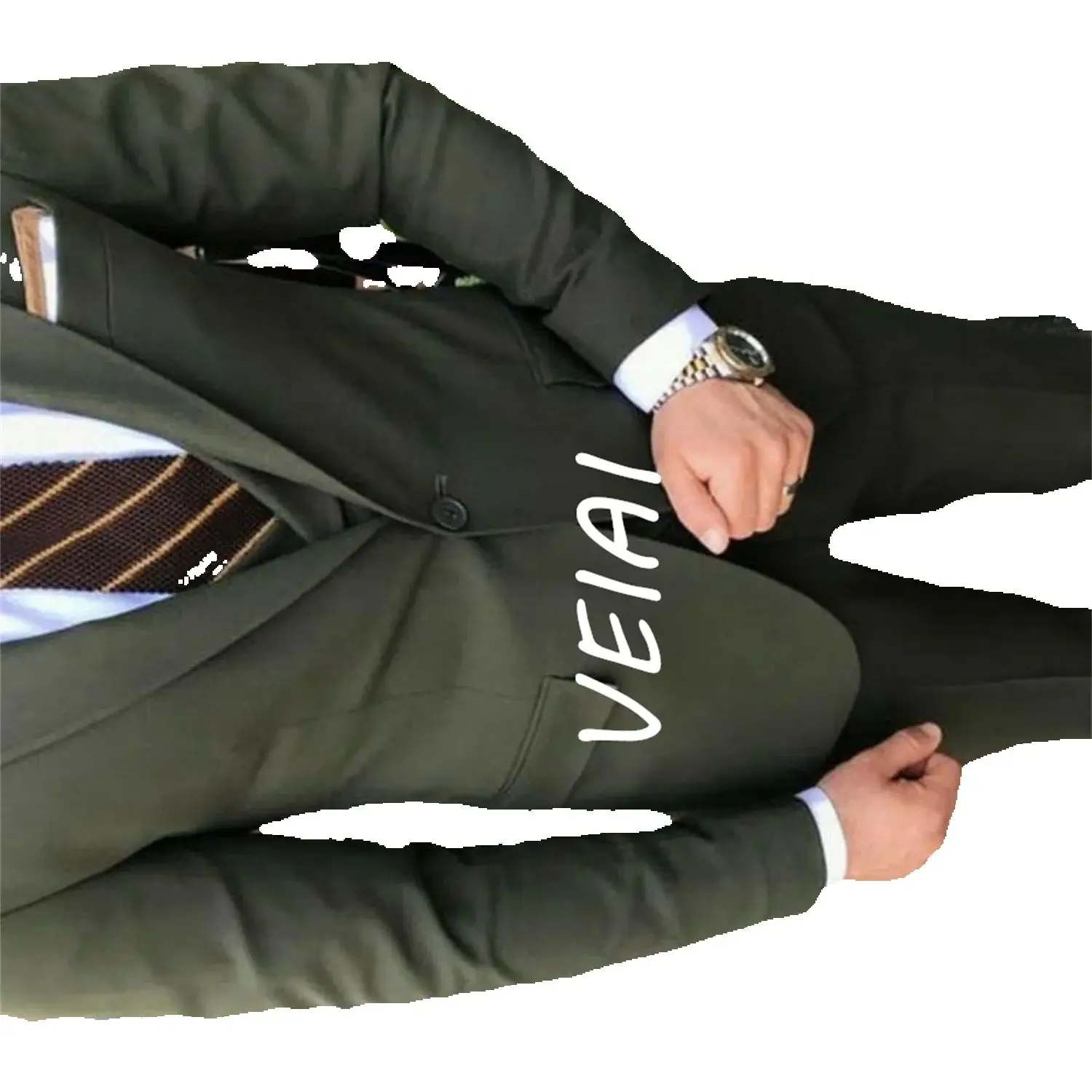 

CustomizedMen's Slim Fit Khaki Vest Wedding Stage Suit Jacket Festive Wedding Suits for Men Men Clothing 2023