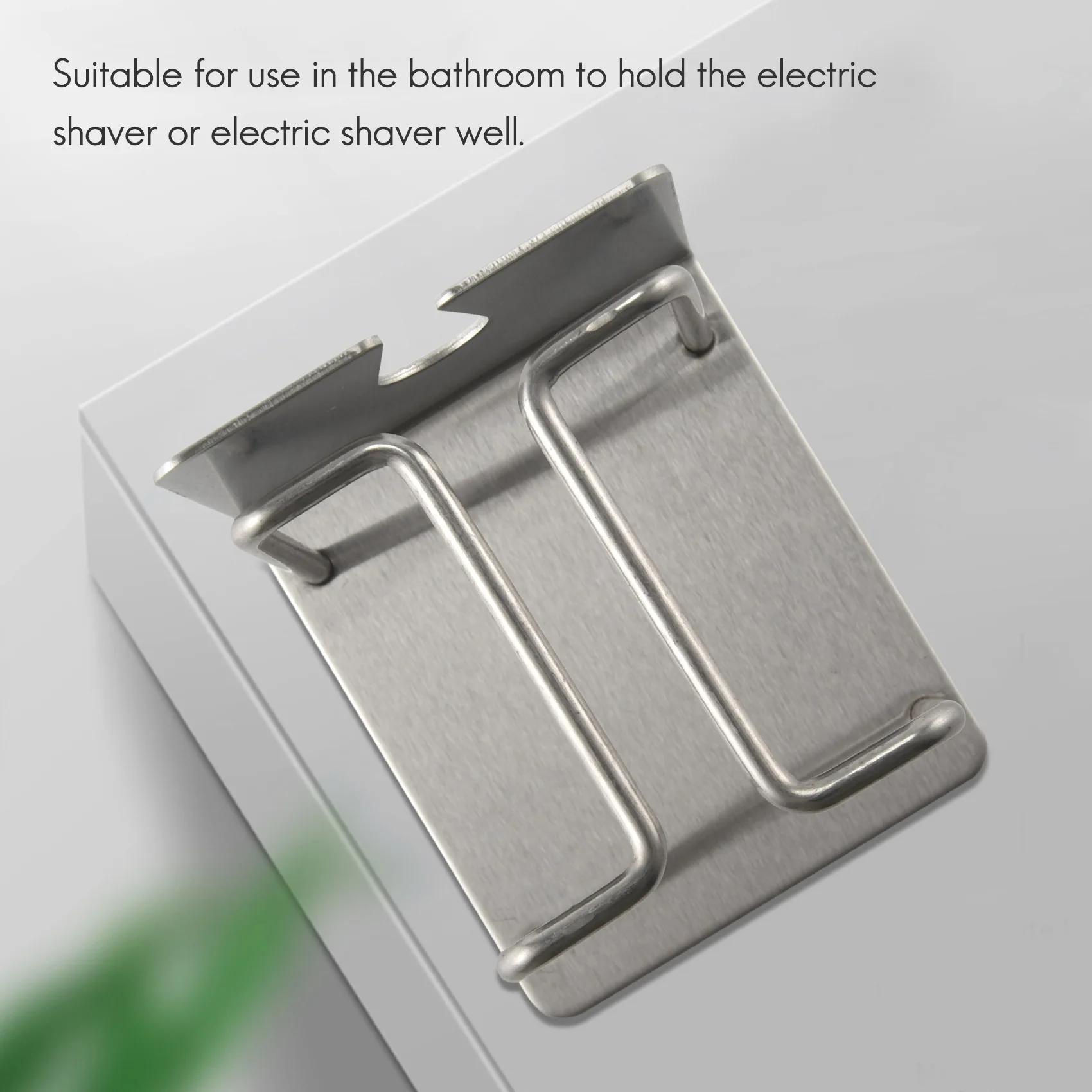 حامل ماكينة حلاقة كهربائية مثبتة على الحائط ، فولاذ مقاوم للصدأ ، ذاتية اللصق ، حمام