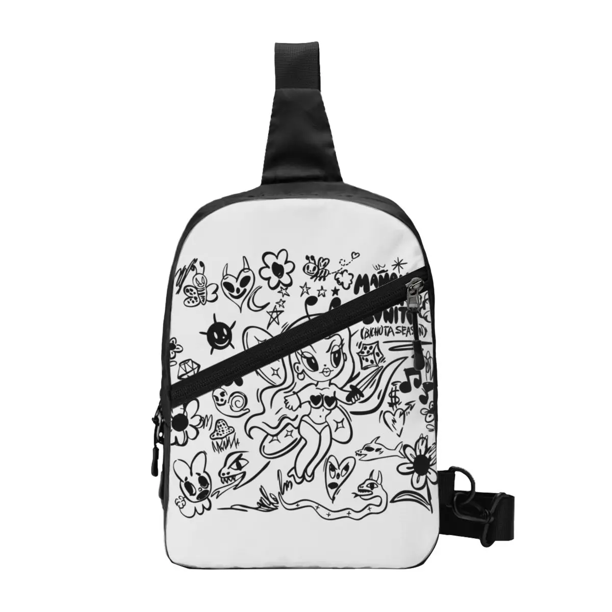 Custom Karol G Bichota Sling Crossbody Backpack Men Custom Reggae Ainger Shoulder Chest Bag for Traveling Daypack