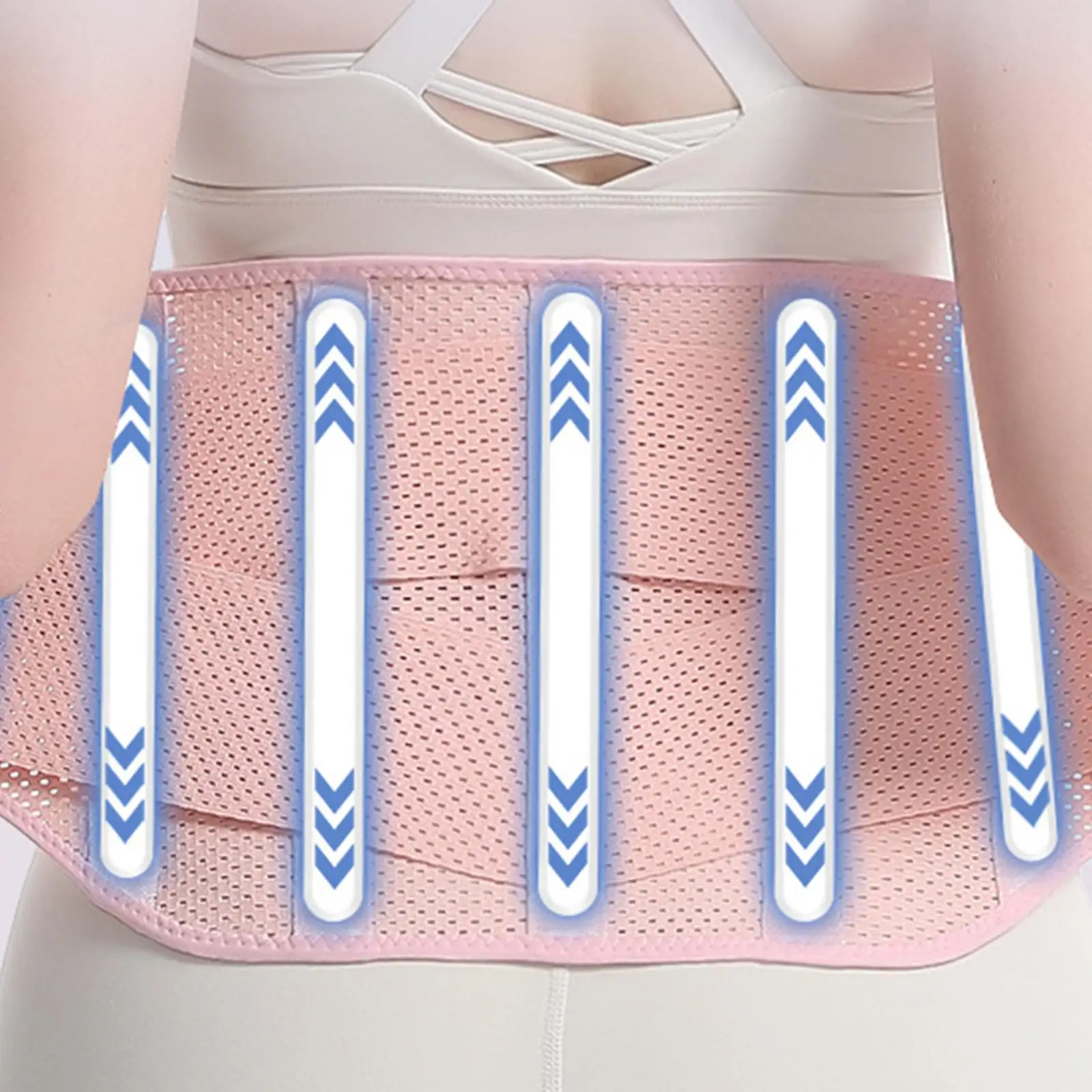Women Lower Back Waist Brace Breathable Mesh Compression Wrap for Running and Sports Training