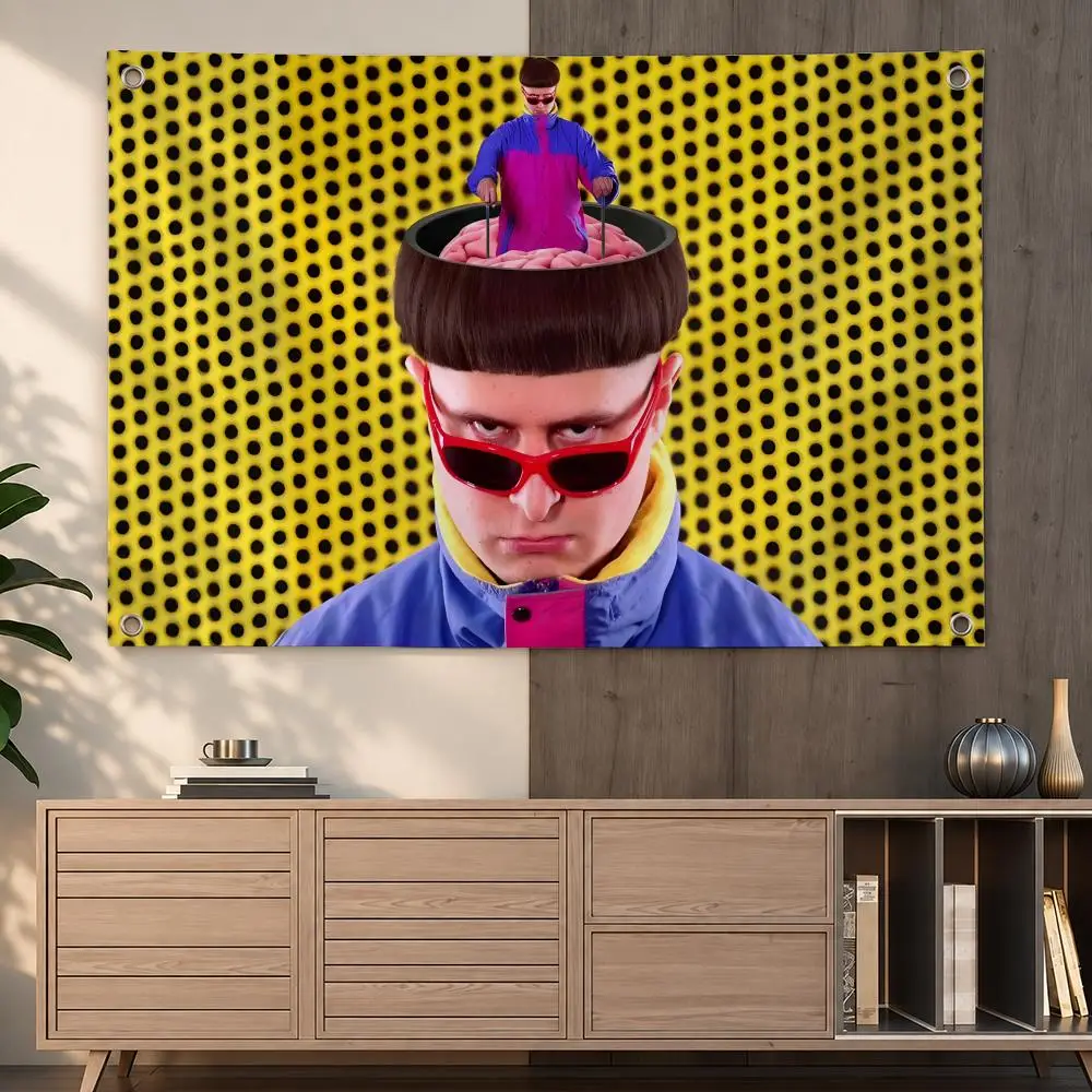 Alternative Indie Pop Musician Oliver Tree Flags Indoor Outdoor Wall Hanging Flag Decor Banner Wall Decor