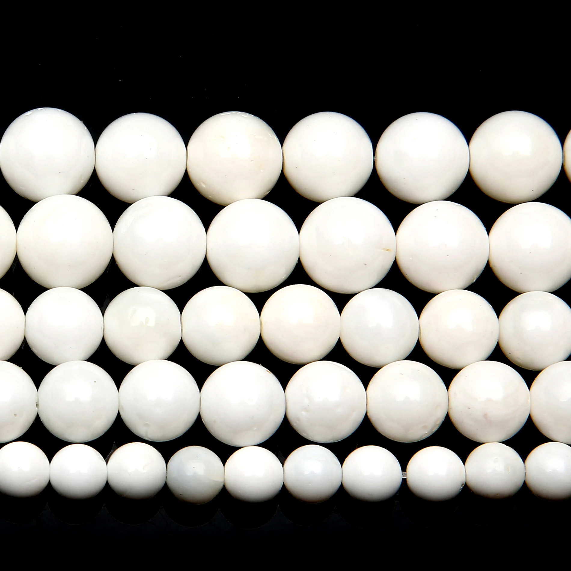 Natural Stone White Coral Round Beads 15\