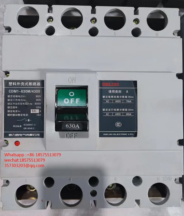 สำหรับ DELIXI CDM1-630M/4300 630A CDM1-400M/4300 400A พลาสติก-Circuit Breaker สวิทช์อากาศ