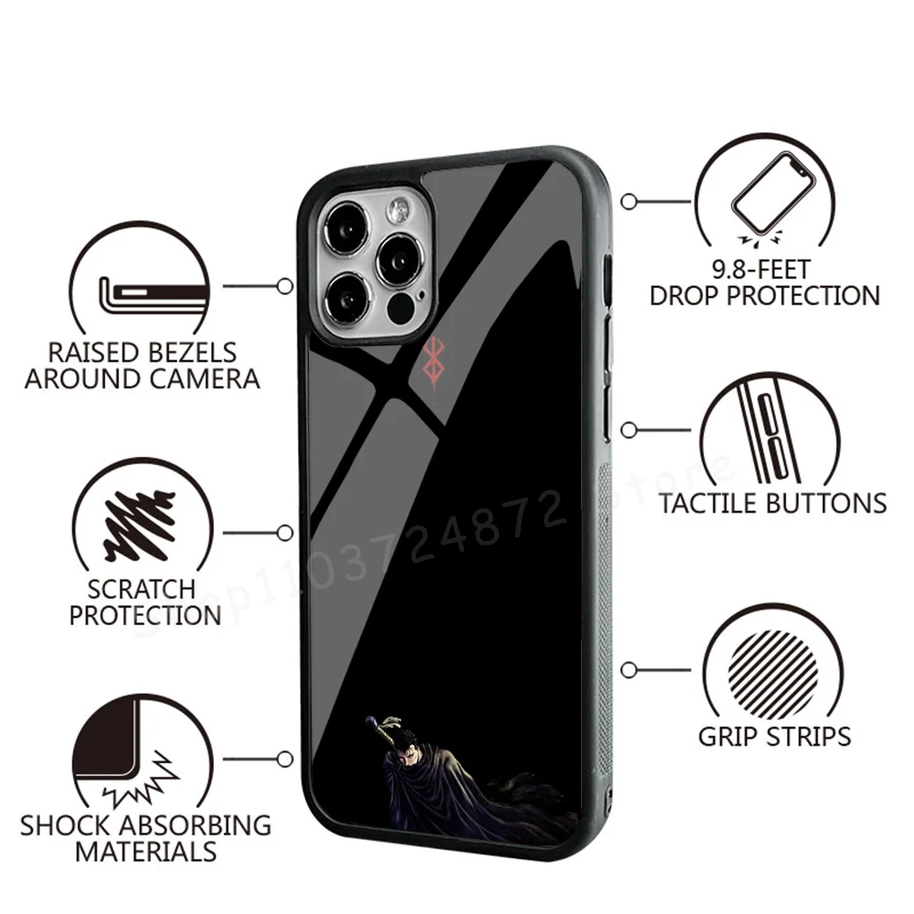 Berserk Phone Case Strong Magnetic For IPhone 15 14 13 Pro Max Alex Mirror For Magsafe Wireless Charging Cover