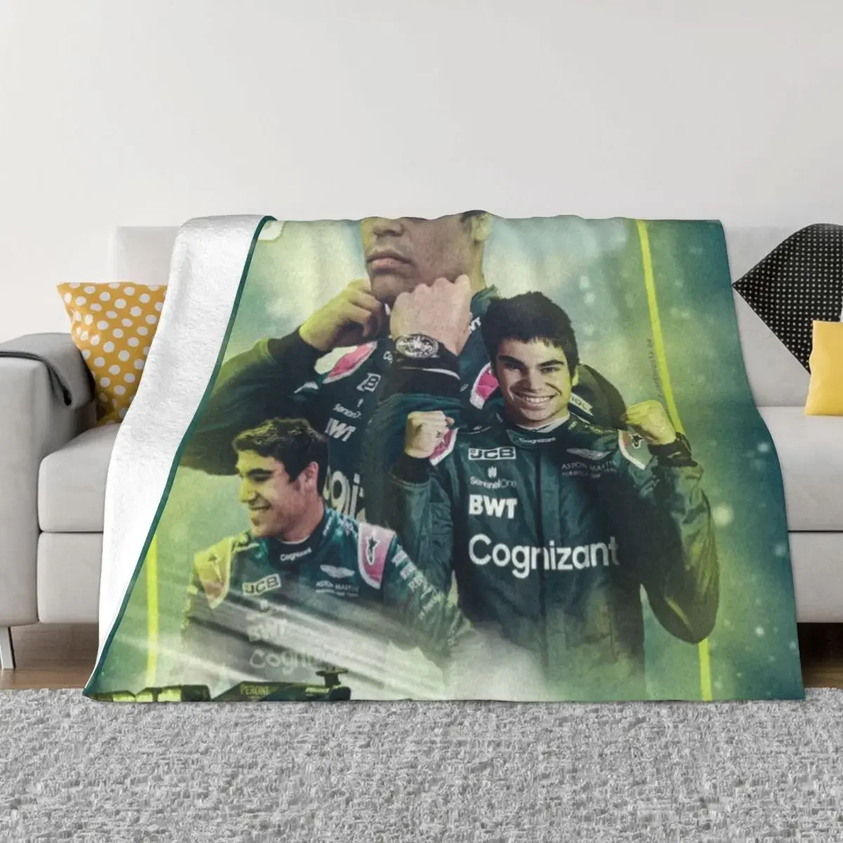 Lance Stroll Throw Blanket Multi-Purpose Plaid Furry Blankets