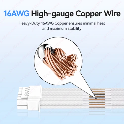 Imagen 2 del producto Adaptador JEYI de 12VHPWR a 2/3/4x8 pines, Cable de alimentación GPU de 12 + 4 pines para tarjetas gráficas RTX 4090/4080/4070 y 5090/5080/5070