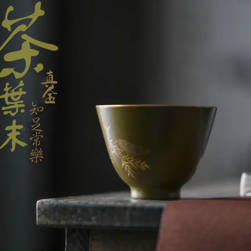 

★Jingdezhen Tea Set Hand-Painted Master Cup Single Cup Men's Porcelain Tea Tasting Cup Kung Fu Tea Cup Set