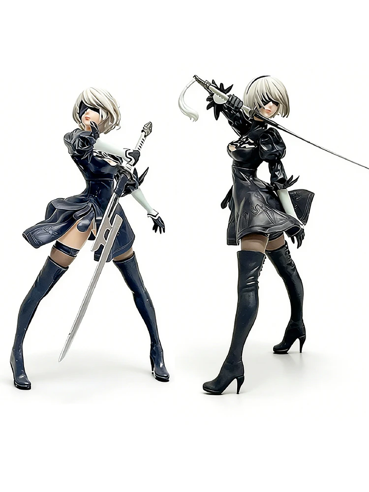 Heiße 18CM Yorha 2B Serie Anime-Figur PVC Sammlerstück Actionfiguren Modellpuppe Statuette Geschenk Spielzeug