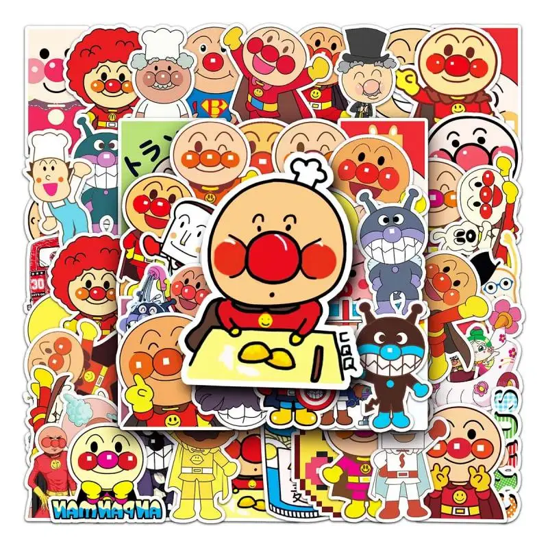 Anime Cartoon Anpanman Baikinman Sticker Graffiti Shokupanman Waterproof Diy Decorative Sticker Creativity Peripheral Child Gift