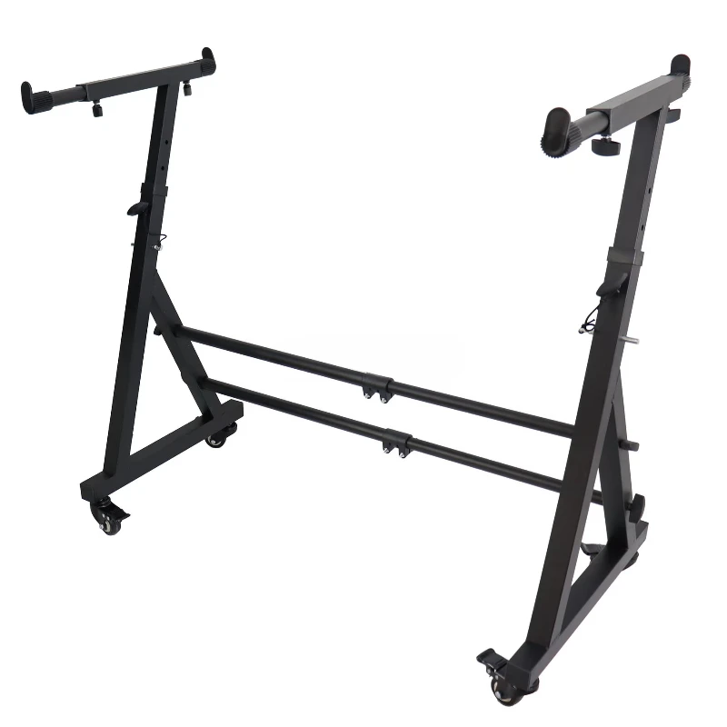

Adjustable keyboard stand for displaying folding piano stands