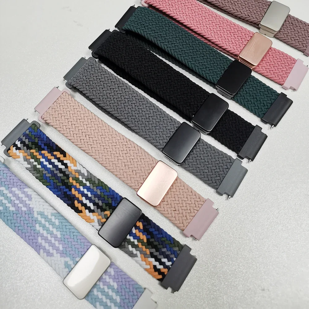 20 22mm Nylon Strap For Garmin Venu 4 45mm Venu 3 2 SQ Forerunner 570 265 255 165 Vivoactive 5 6 Magnetic Buckle Woven Bracelet view 5