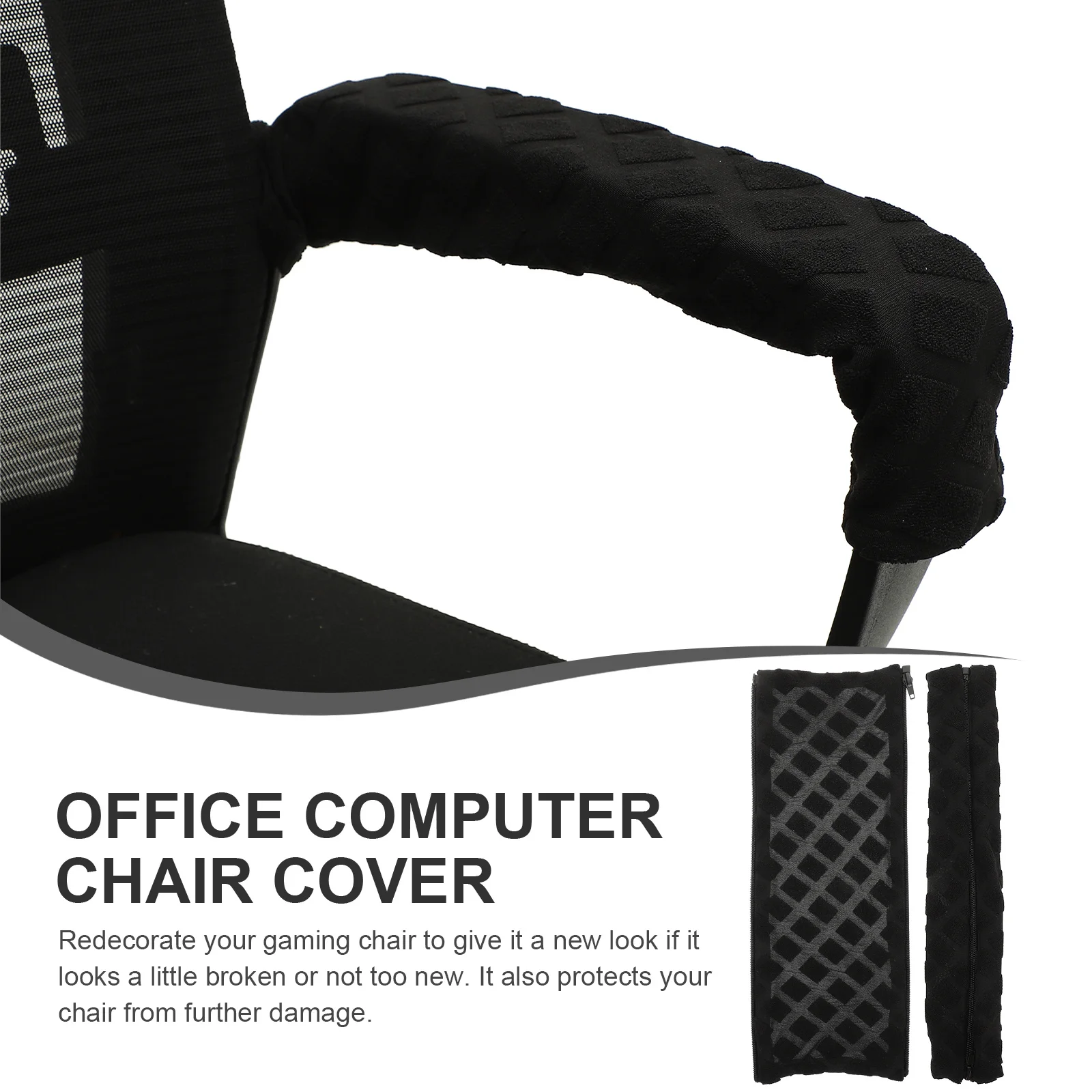 1Pair Elastic Office Chair Armrest Sleeve Fabric Protector Cover Comfortable Washable Reusable for Gaming and Office Chair