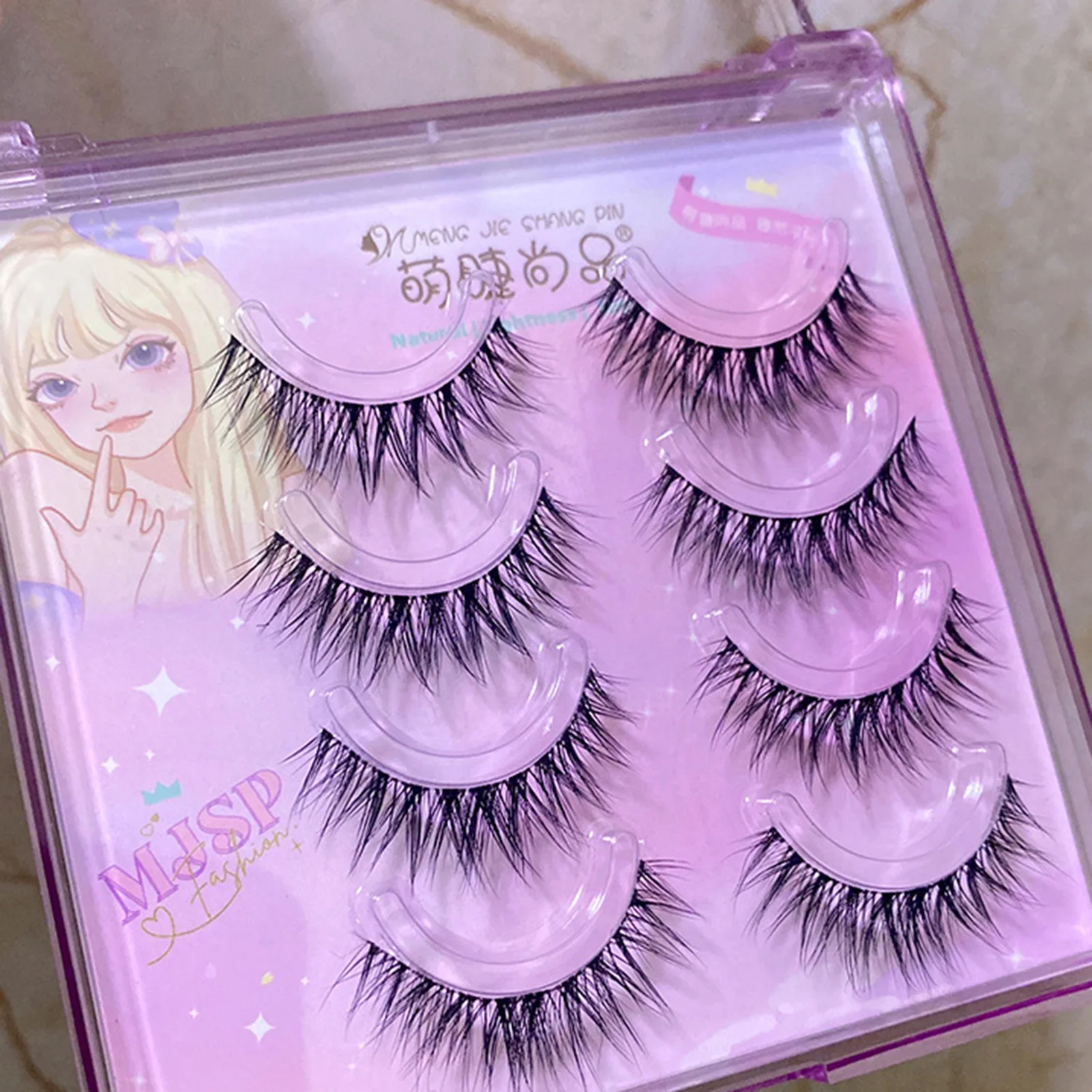 3d falso vison cílios postiços tiras completas macio natural estilo europeu fofo grosso extensões de cílios para mulheres maquiagem diária