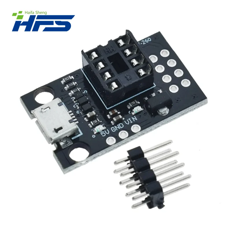 ATtiny13A / ATtiny25 / ATtiny45 / ATtiny85 papan Bare pemrograman pengembangan ATTINY yang dapat dicolokkan