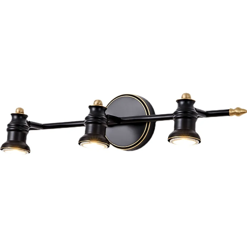 

A9L all-copper American headlight bathroom led mirror light waterproof mirror cabinet bathroom bathroom Nordic vanity wall