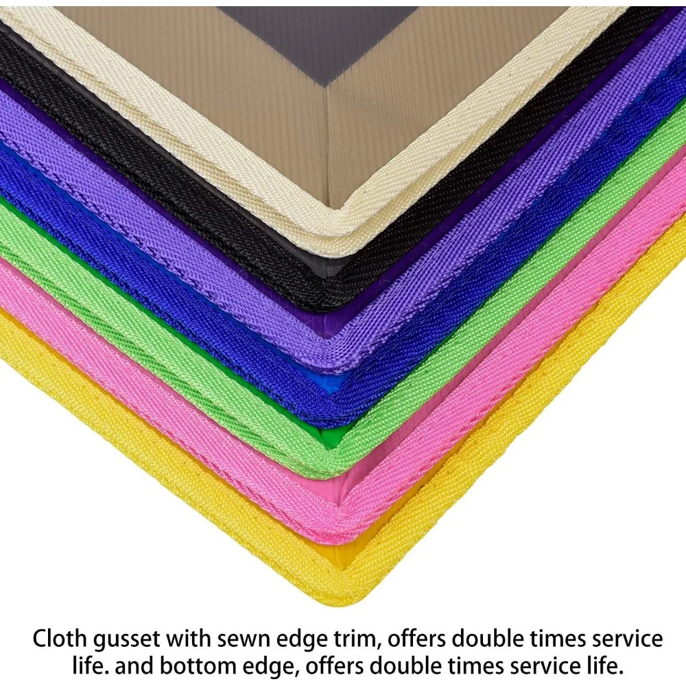 Pasta expansível transparente à prova d'água - Roxo & Rosa & Amarelo & Verde & Branco & Azul & Preto