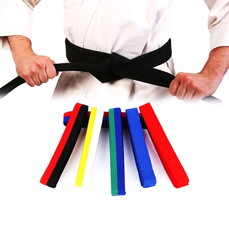 1PC 180cm/240cm Taekwondo Colored Ranking Belts Cotton Martial Arts Judo Karate TKD Aikido Uniform Belt Kids Adult