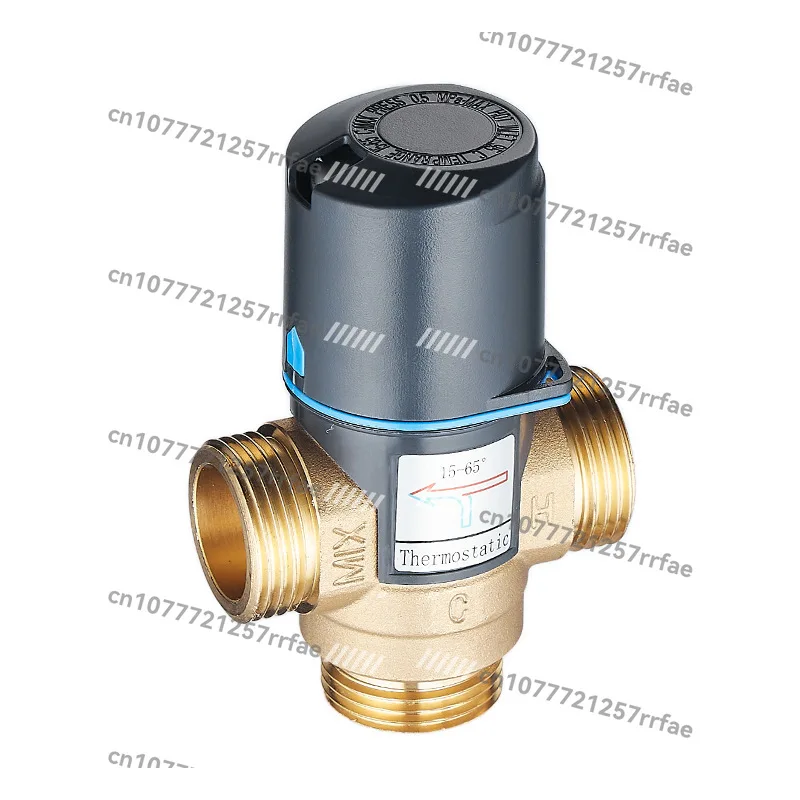 Brass thermostatic mixing valve, solar electric water heater thermostatic valve Floor heating mixing valve Temperature control
