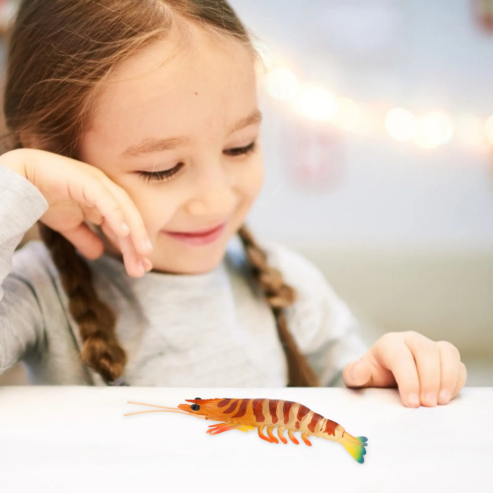 

Simulation Realistic Shrimp Plastic Decoration Marine Animal Recognition Figure Kid Education Shrimp Sculpture