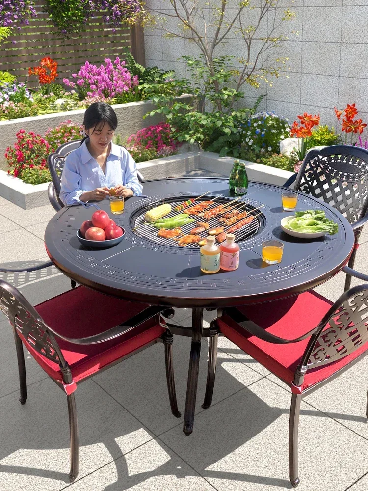 

Hot SalesHot SalesBarbecue Table Outdoor Courtyard Barbecue Table Around The Stove To Cook Tea Barbecue Oven Home Electric Oven