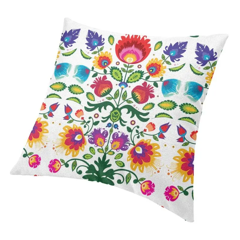 Polish Folk Floral Cushion Cover 45x45 Home Decor Printing Poland Flowers Art Throw Pillow Case for Sofa Car Seat Pillowslip