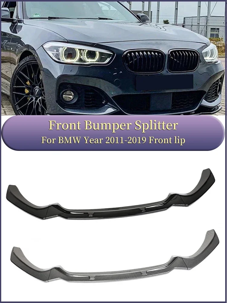 

M Sport Front Bumper Lip Body Kit Front Skirt Spoiler Guard Cover Splitter Diffuser M Tech For BMW 1 Series F20 F21 2011-2019