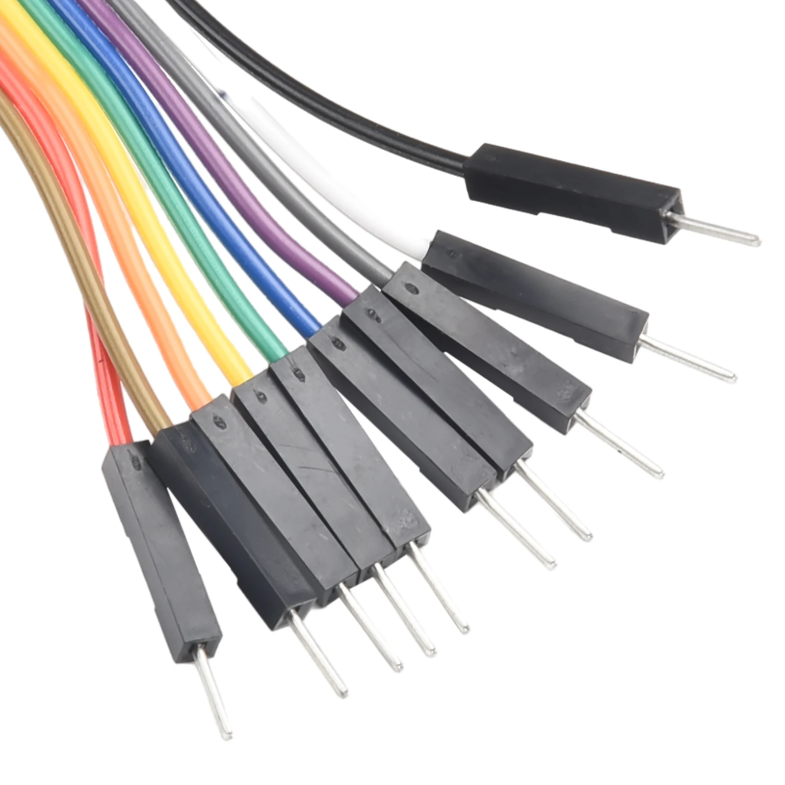 20cm 10 Needle Hook Clip Wire Kit Efficient 5-color Logic Analyzer Male Cable Clip Probe Test Measurement Part