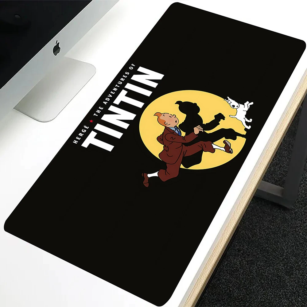 The Adventures Of Tintines Mousepad HD Printing Computer Gamers Locking Edge Non-slip Mouse Pad XXL90x40cm Keyboard PC Desk Pad