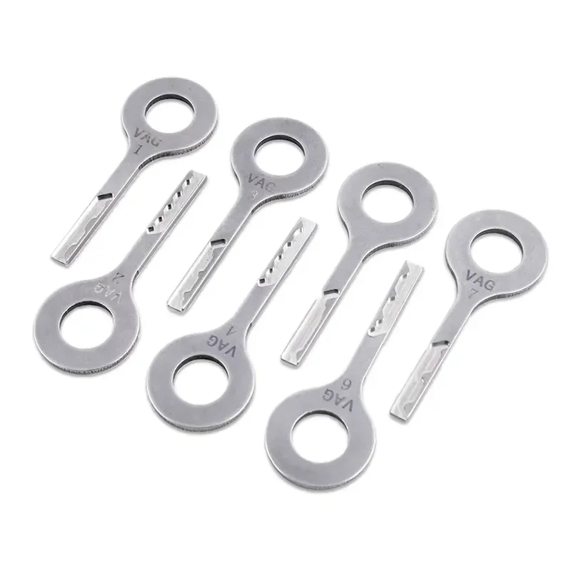 

HU66 Locksmith Tools Stainless Steel Track Lock Pick Set Quick Open