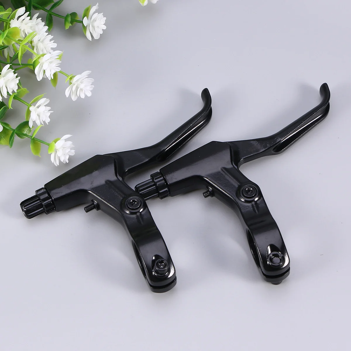 

1 Pair Black Bike Universal Fit For Most Handlebars Lightweight Ergonomic Safety Grip Replacement Parts Brake Lever Bike Brake