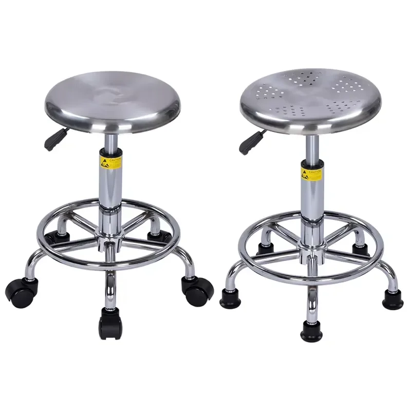 304 201 Stainless Steel Anti Static Stool Adjustable Chemical Resistant for Laboratory School Hospital Clean Room Factory