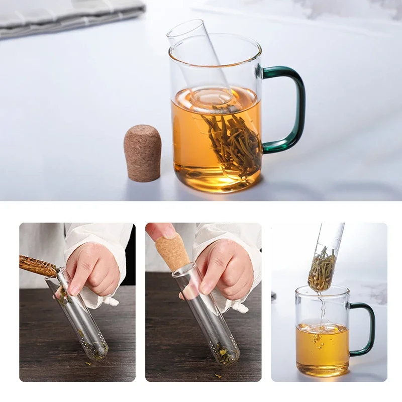 Tea Infuser Tea Filter Sieve Glass Pipe Creative Tea Mate Tea Maker Brewing For Spice Herb Tea Strainer Teaware Tool Accessories