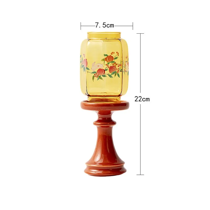 Chinese Glass Emerald Candlestick Atmosphere Lamp Glass Tea Light Candle Holders Wedding Party Tealight Candlestick Home Decor
