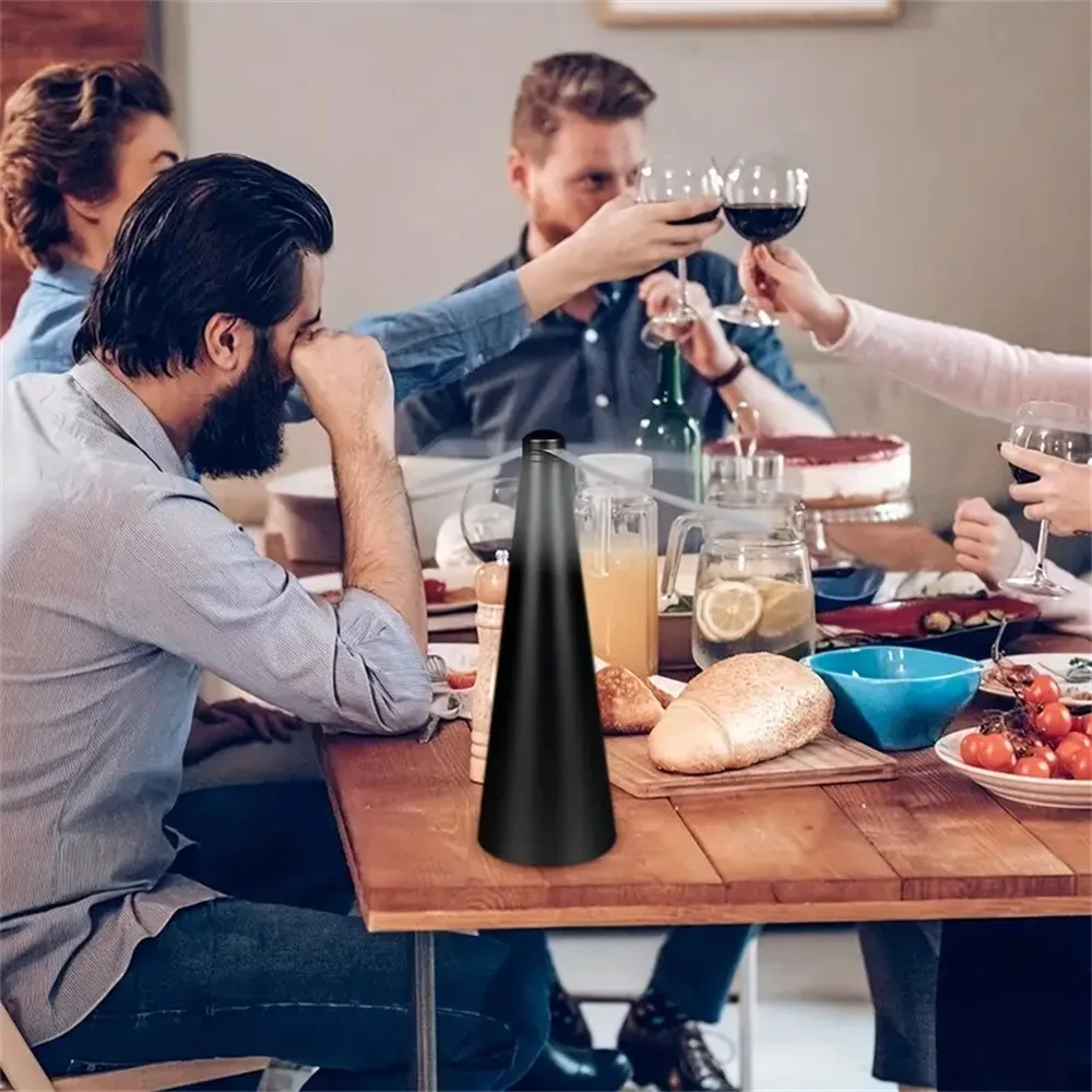 Fliegenventilatoren für Tische, Insektenventilatoren mit holografischen Flügeln, hält Fliegen weg vom Picknick, Grillen, Restaurant, Party, drinnen und draußen – Detail 6