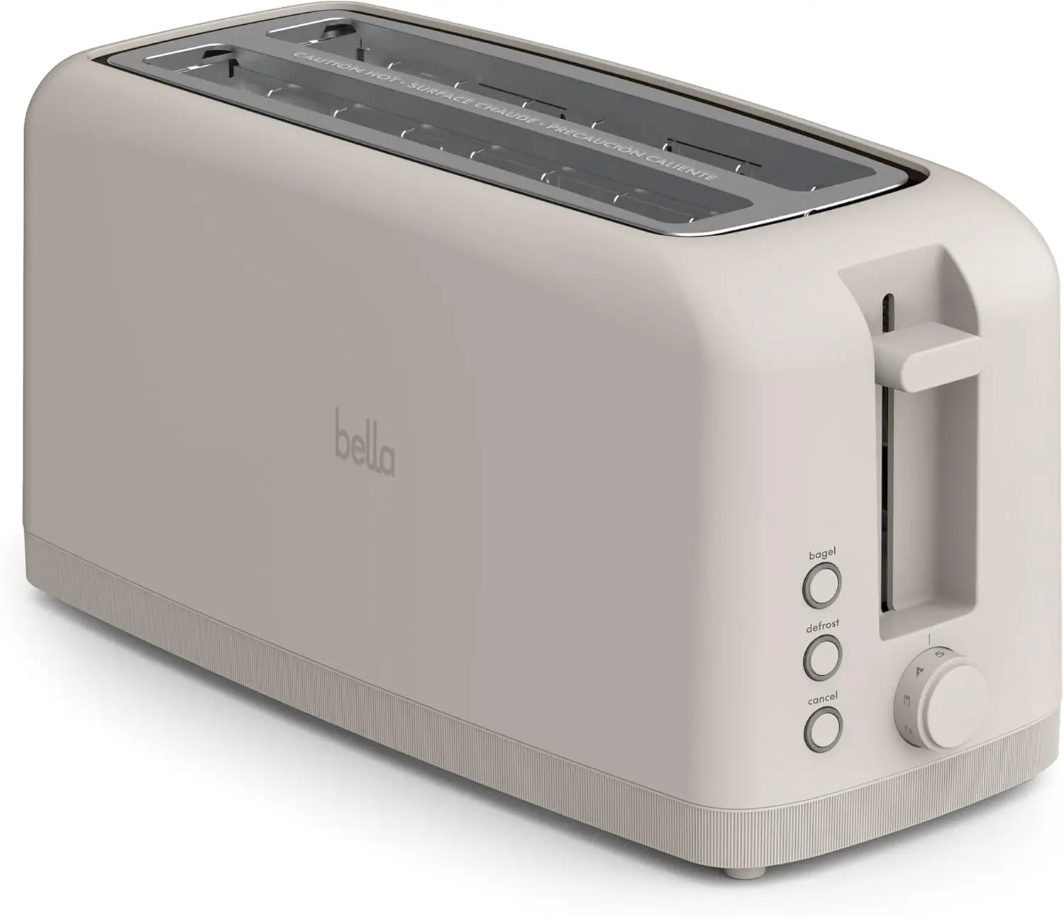 

4-Slice Slim Toaster with 6 Browning Settings, Reheat & Cancel, 10' Long Slot, Anti-Jam, Auto Shut-Off, 900W